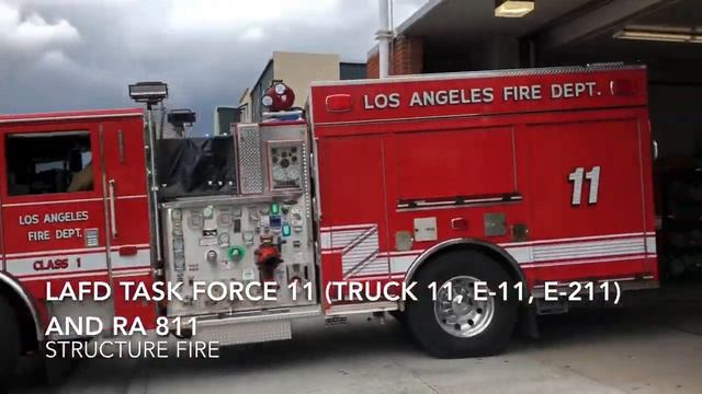 LAFD TASK FORCE 11 structure fire response/with dispatch смотреть онлайн