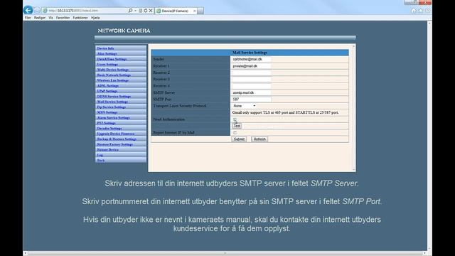 Safehome - Video 3 - NO - VGA IP Kamera - Alarm, Mail Og Ftp