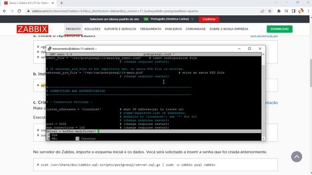 04- Instalação do Zabbix 6.0 - Debian 11 - Postgresql - Apache2. смотреть онлайн