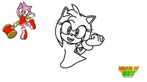 How to DRAW AMY ROSE - Sonic the Hedgehog