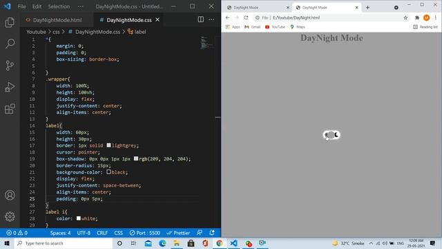 How To Create Day Night Mode Effect With HTML CSS смотреть онлайн