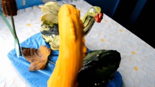 Декоративные тыквы.Поделки для садика. смотреть онлайн