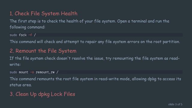 Handling Ubuntu: Resolving "dpkg: error: unable to access dpkg status area: Read-only file system" смотреть онлайн