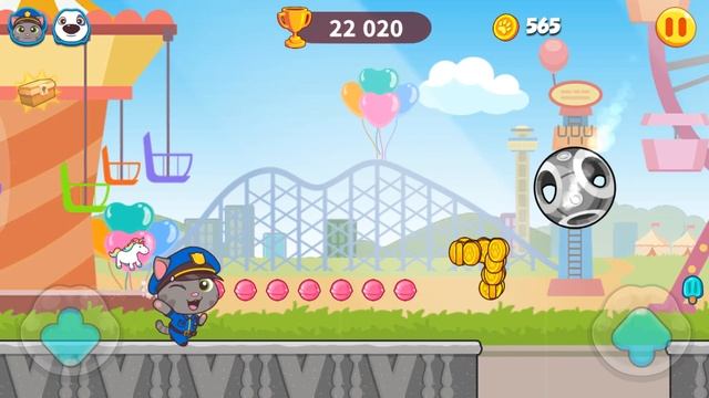 Talking Tom Candy Run - New Roller Coaster Maps Unlocked Gameplay Walkthrough смотреть онлайн