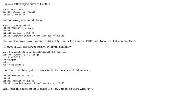 How to upgrade libxml on CentOS? смотреть онлайн