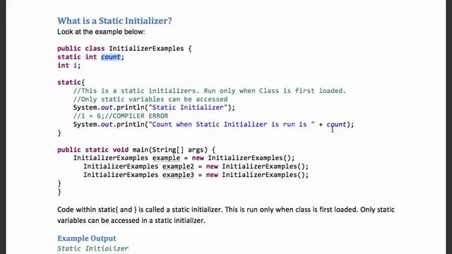 36 Static and Member Initializers смотреть онлайн