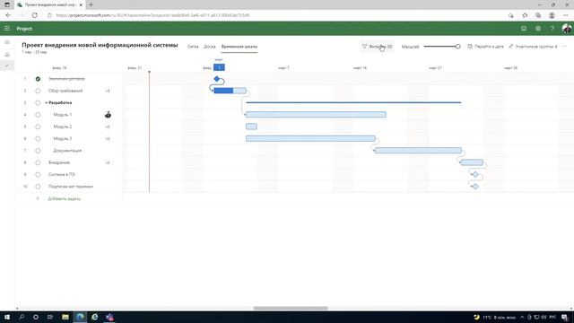 Критический путь в Microsoft Project for the web смотреть онлайн
