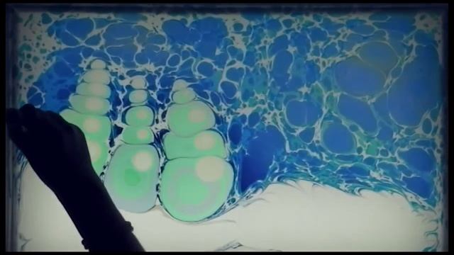 Рисование красками на воде-ЭБРУ. Новогодняя, зимняя сказка. смотреть онлайн