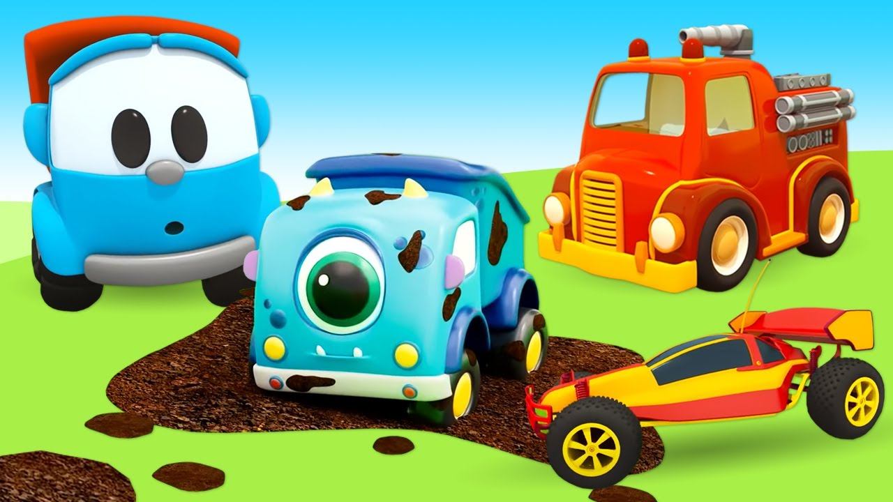 Мультики про машинки и гонки. Сборник для детей - Грузовичок Лева, Машины помощники и Мокас смотреть онлайн
