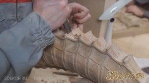 Процесс создания скульптуры из дерева на чпу станке