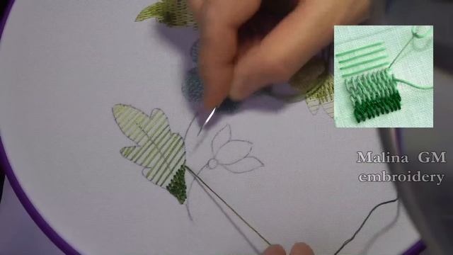 Hand Embroidery: Burden Stitch | Fantasy Bouquet / Вышивка: Бурден Шов смотреть онлайн