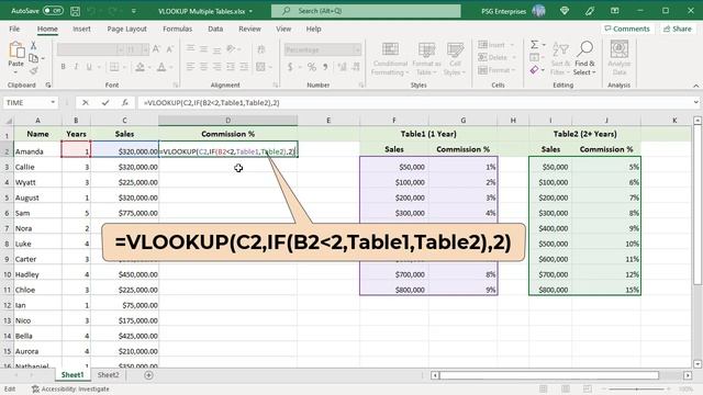 How to lookup values from multiple tables using VLOOKUP in Excel - Office 365 смотреть онлайн
