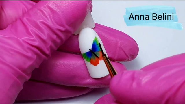 БАБОЧКА на ногтях. Butterfly nails tutorial. смотреть онлайн