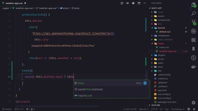 24 Nuxt JS beginner tutorial - Show Temperature смотреть онлайн