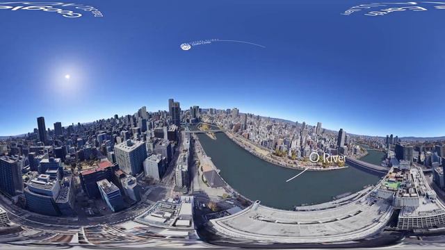 4K VR - Sightseeing Flight In Osaka, Osaka, Japan - Virtual Scenic Flight 018