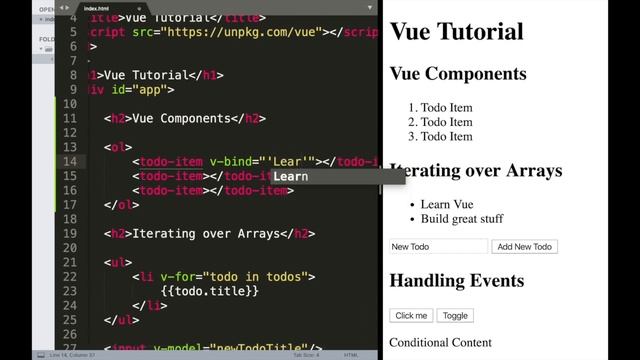 VUE 0050 - Parameterizing VUE Components смотреть онлайн