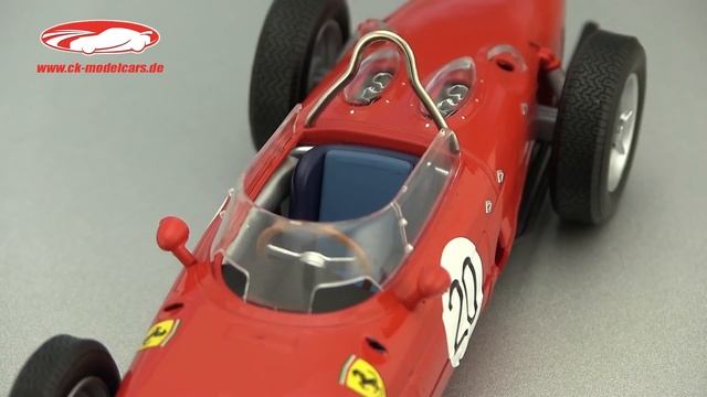ck-modelcars-video: Graf Berghe von Trips Ferrari Dino 156 Sharknose #20 GP France F1 1961, CMR смотреть онлайн