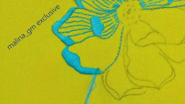 Hand embroidery: easy idea: Embroidery of a Big flower смотреть онлайн