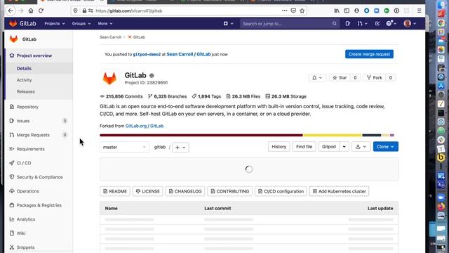 Submitting A Merge Request Using GitPod