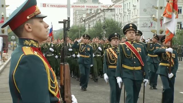 Трансляция парада Победы в Чите, пл. им. Ленина, 24.06.2020 смотреть онлайн