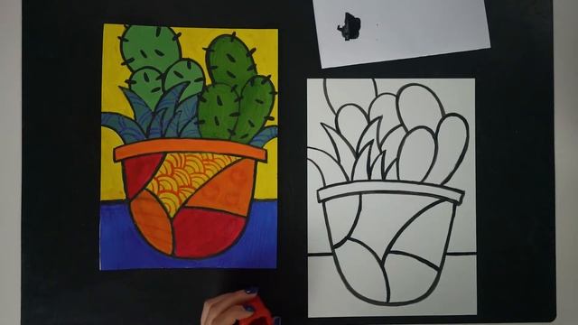 РИСУЕМ НАТЮРМОРТ В ГРАФИЧЕСКОМ СТИЛЕ. ИЗУЧАЕМ ОТТЕНКИ ЖЕЛТОГО смотреть онлайн