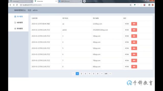 千锋web前端教程：41 ElementUI分页处理 смотреть онлайн