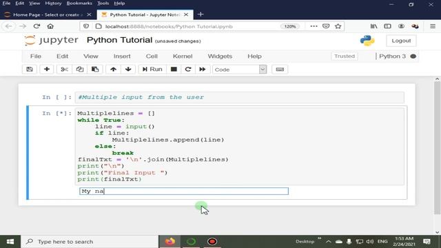 Multi Lines Input From The User | Python 4 You | Lecture 10 смотреть онлайн