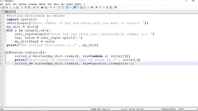 Python Program - Script to sort (ascending and descending) a dictionary by value. смотреть онлайн