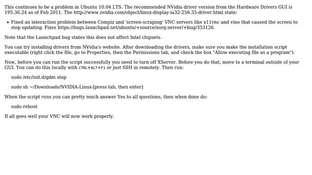 Nvidia restricted driver = invisible menus when using VNC (3 Solutions!!) смотреть онлайн