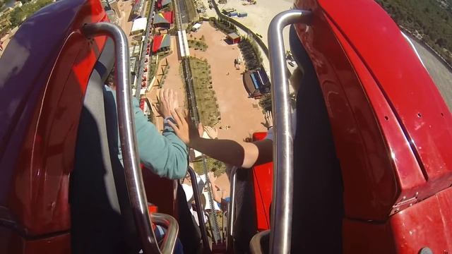 Red Force Roller Coaster Tallest & Fastest in Europe Ferrari Land PortAventura Spain POV смотреть онлайн