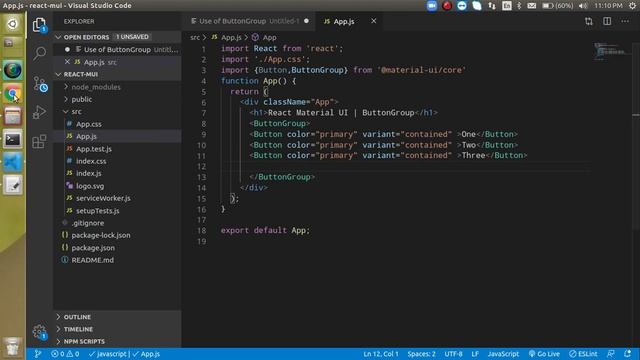 Reactjs material ui tutorial #4 ButtonGroup смотреть онлайн