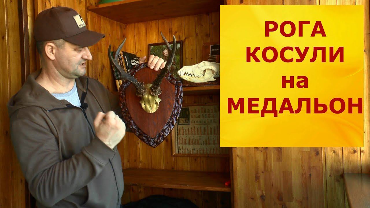 Рога косули "на медальон" своими руками! Для тех у кого руки из плеч... смотреть онлайн