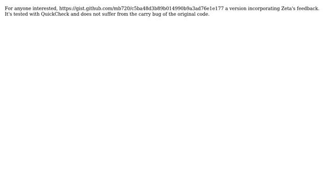 Code Review: Haskell BigInt addition смотреть онлайн