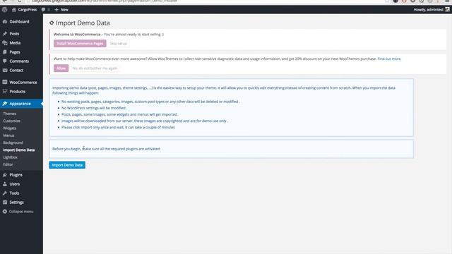 ProteusThemes CargoPress WP theme install and import смотреть онлайн