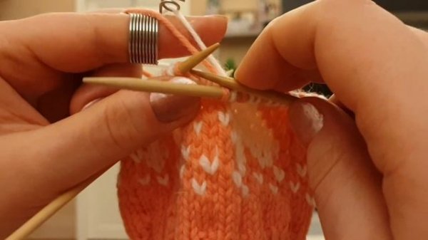 Жаккард с наперстком. Jacquard with thimble