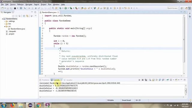 How to generate Random numbers using nextGaussian() method of Random Class? | Java Tutorial смотреть онлайн