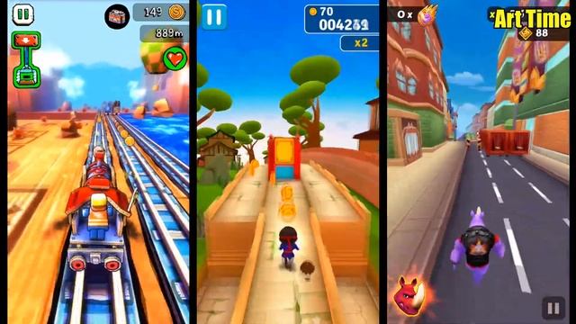 Ninja Kid Run vs Rhinbo Runner Game vs Paper Train: Rush смотреть онлайн