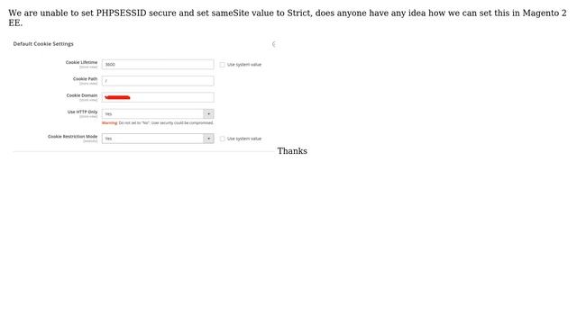Magento: How to make PHPSESSID secure and set sameSite to Strict? смотреть онлайн