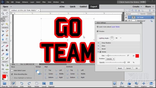 How You Can Add a Stroke to Text using Layers and Selections in Photoshop Elements смотреть онлайн
