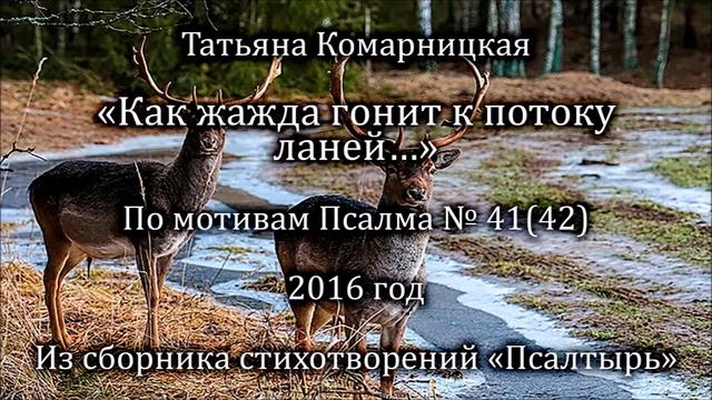 Т. Комарницкая "Как жажда гонит к потоку ланей" псалом смотреть онлайн