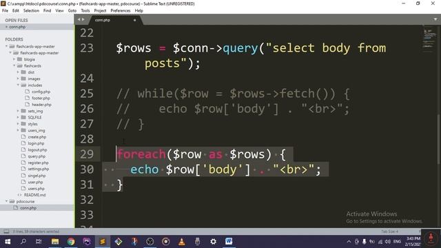 59 - Getting Data with Query and Foreach - Complete PHP Course смотреть онлайн