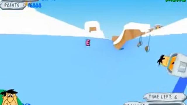 The Flintstones Bedrock Bobsleddin Blowout - Flash Game - Casual Gameplay смотреть онлайн