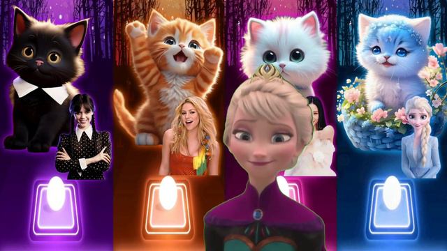 Cute Cats Songs | Wednesday Dance Bloody Mary | Shakira Waka Waka | Jisoo Flower Dance | Elsa Enemy смотреть онлайн