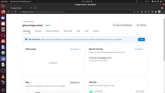 03. Create New Site in Frappecloud and site config json смотреть онлайн
