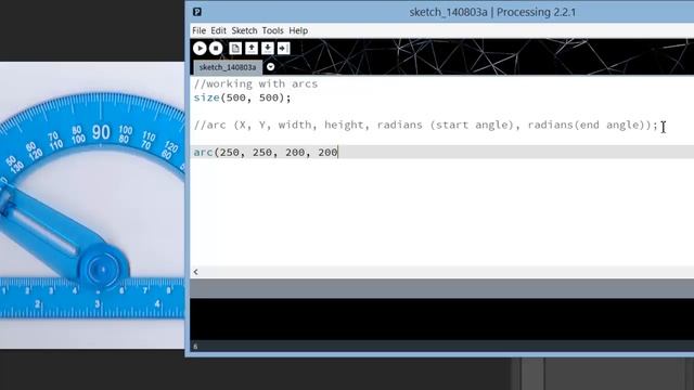 Radians and Arcs in Processing смотреть онлайн
