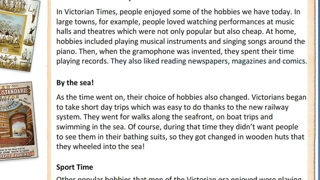 EXCEL 9 for Kaz M1 WHAT DID THE VICTORIANS DO FOR FUN text смотреть онлайн
