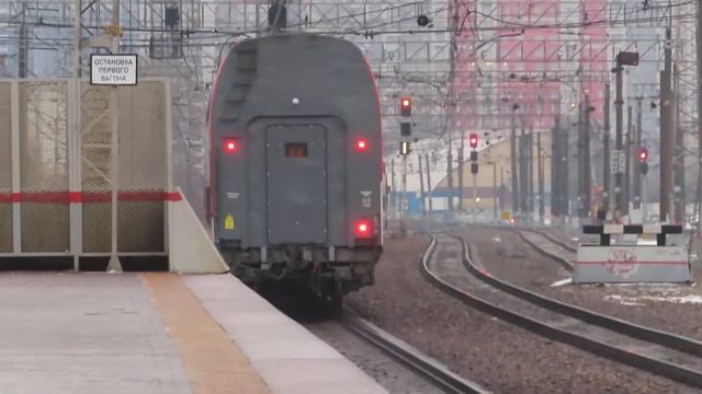 Электровоз ЭП20-062 с поездом№740А Брянск-Москва станция Очаково 26.02.2020 смотреть онлайн