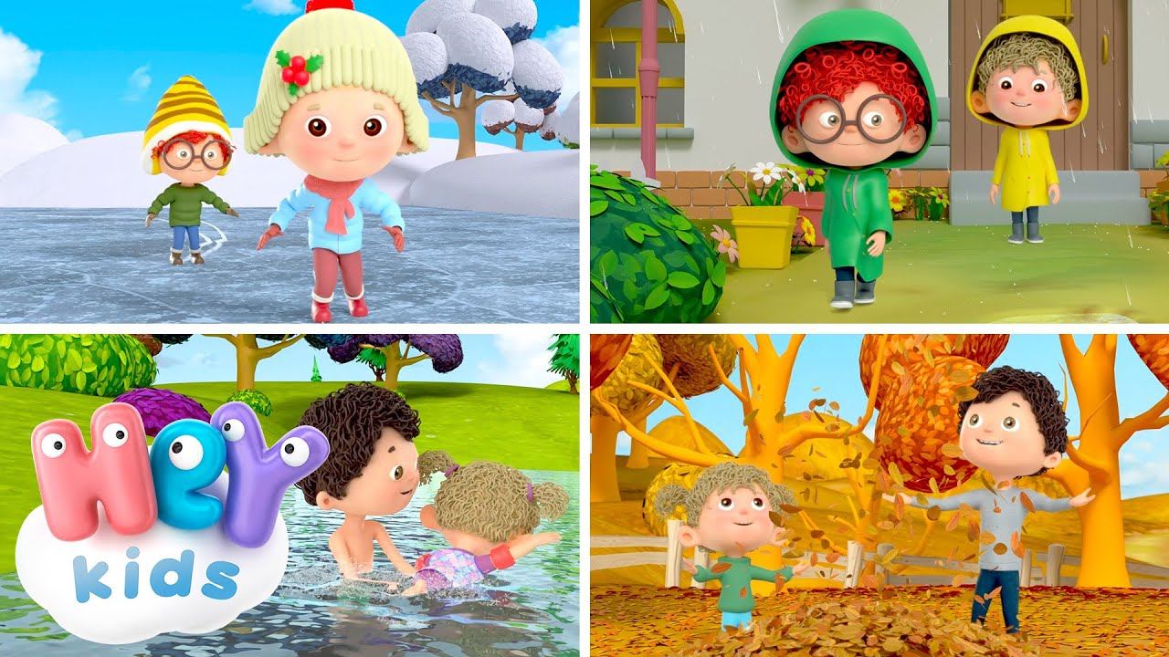Les saisons ❄️ | Apprendre les saisons de l'année pour enfants | HeyKids en Français смотреть онлайн