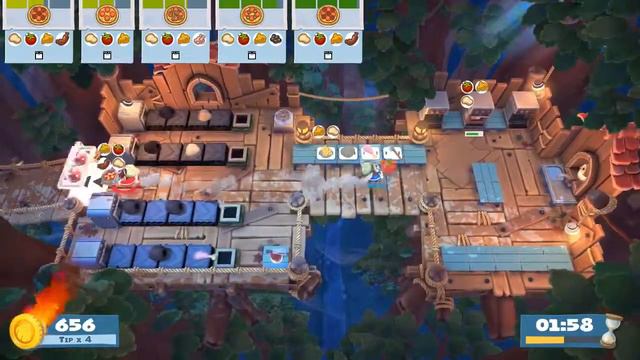 Overcooked 2 - Campfire Cook Off 3-2 :: 2 Players - Score: 1708 смотреть онлайн