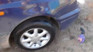 Чернение резины средством ABRO wet tire shine